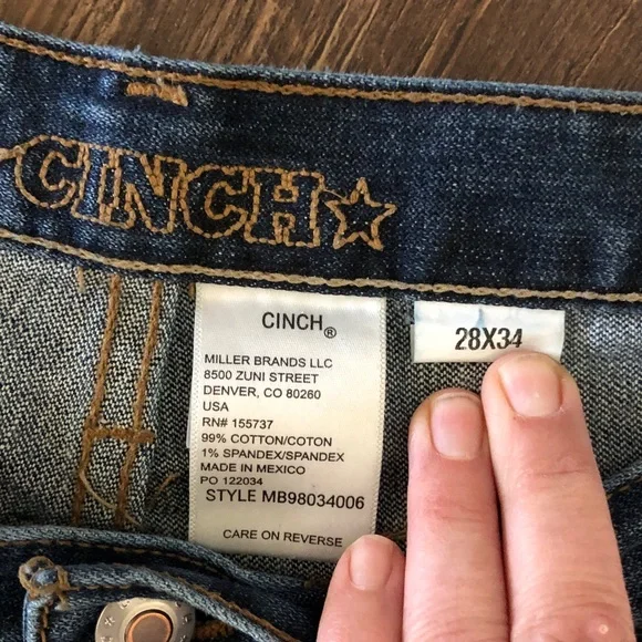 Mens Cinch 26x34 - Picture 4 of 4